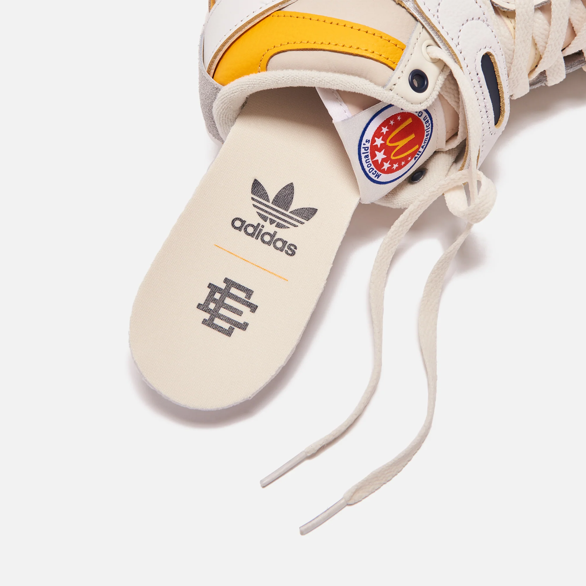 Adidas Forum 84 x Eric Emanuel McDonald's All American High - Cloud White / Bold Gold - Image 6