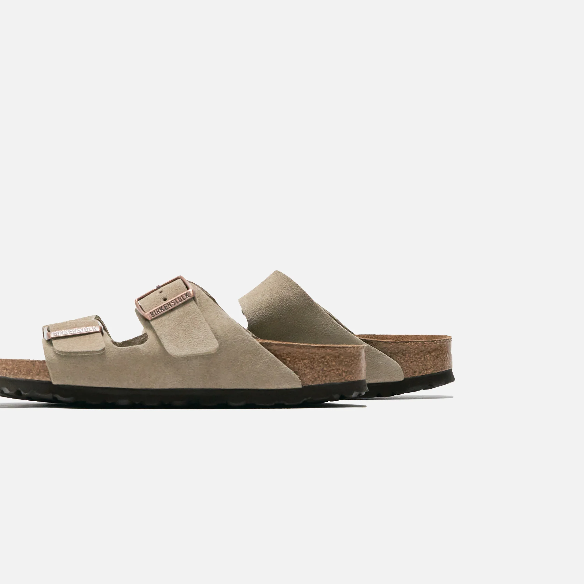 Birkenstock Arizona Soft Footbed Suede Sandals - Taupe - Image 5