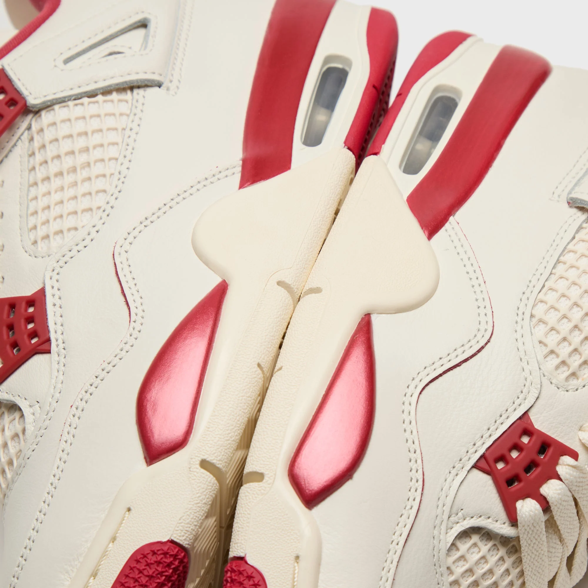 Jordan WMNS Air Jordan 4 Retro - Pale Ivory / Tough Red - Image 6
