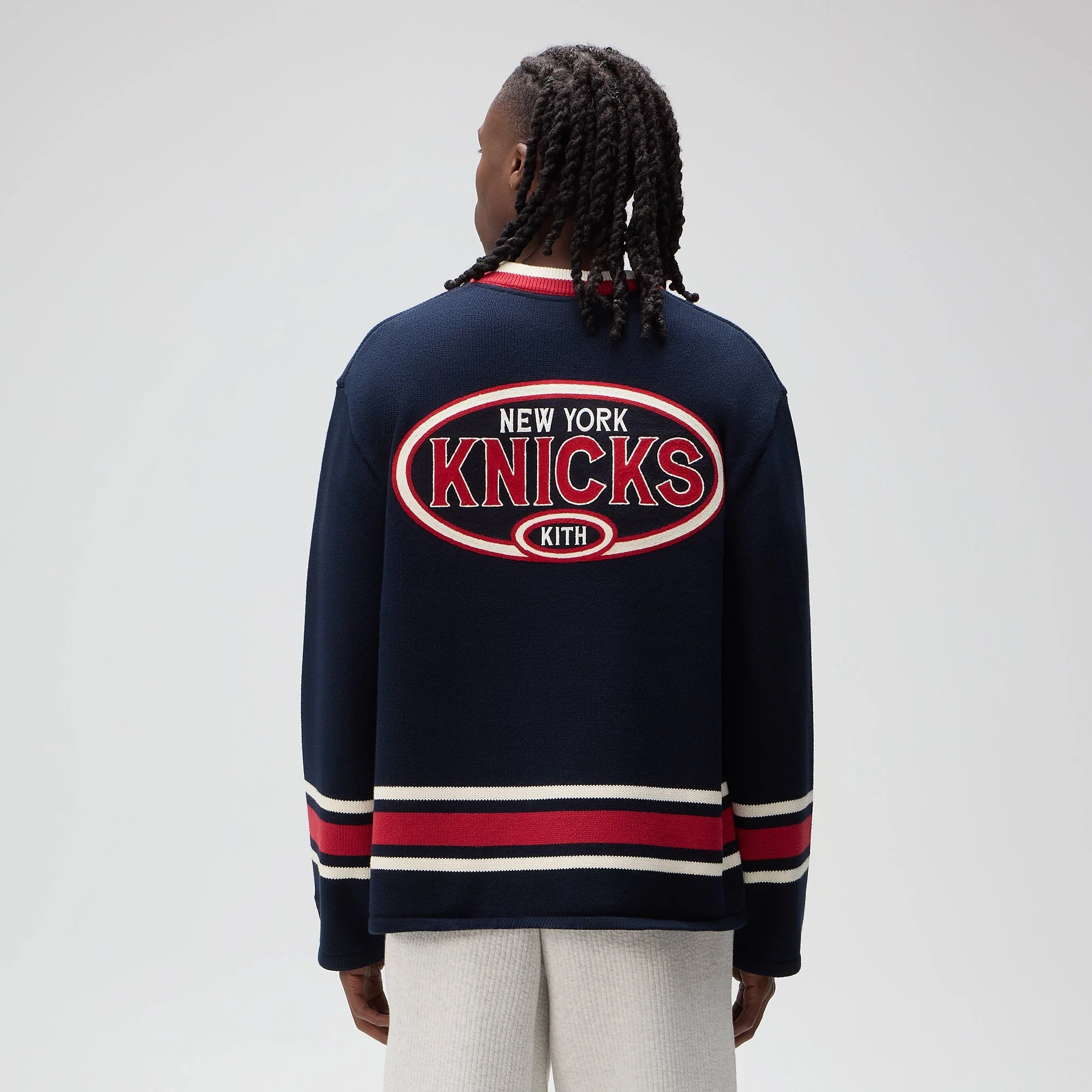 Kith for the New York Knicks Classic Beau Knit Sweater - Nocturnal - Image 3